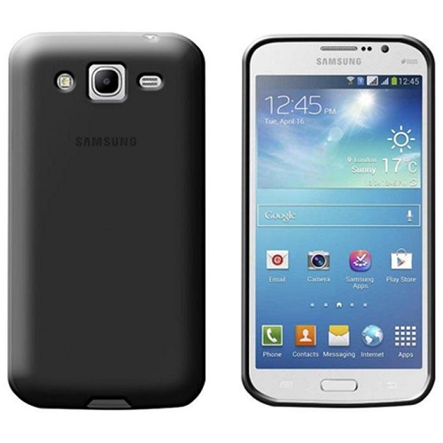 SILICONE CASE SAMSUNG I9150 GALAXY MEGA 5.8 NERO TRASPARENTE