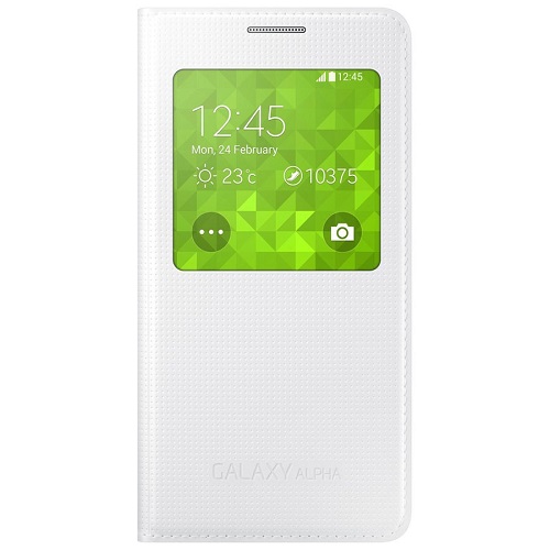 S VIEW COVER SAMSUNG GT-G850 GALAXY ALPHA WHITE