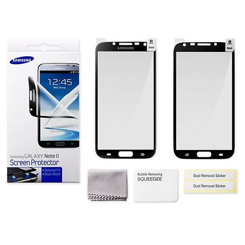 PELLICOLA PROTEGGI DISPLAY SAMSUNG GT-N7100 GALAXY NOTE 2 BORDI BLACK