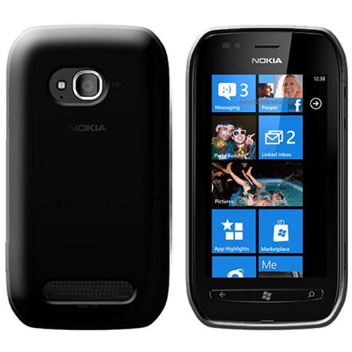 SILICONE CASE NOKIA LUMIA 710 NERO TRASPARENTE