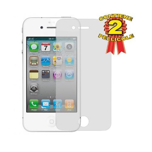 2 PELLICOLE PROTEGGI DISPLAY APPLE IPHONE 4S