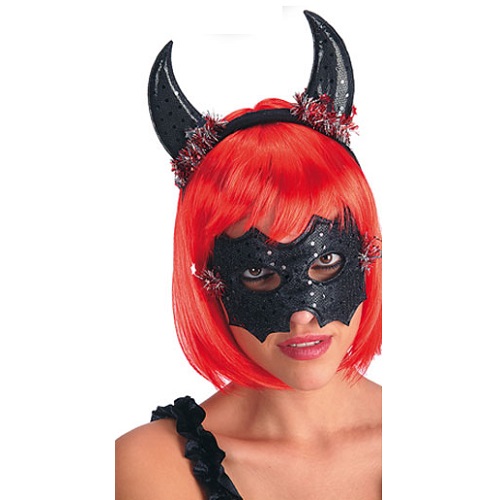 HALLOWEEN CERCHIETTO CON CORNA + MASCHERINA