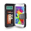 CUSTODIA ECO PELLE SAMSUNG SM-G530 GALAXY GRAND PRIME BLACK CHIUSURA A LIBRO