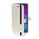 CUSTODIA ECO PELLE SAMSUNG SM-N910 GALAXY NOTE 4 WHITE CHIUSURA A LIBRO