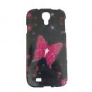 SILICONE CASE SAMSUNG I9505 GALAXY S4 RED BUTTERFLY