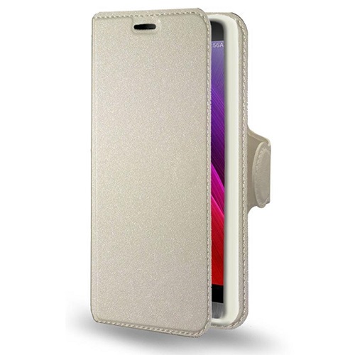 CUSTODIA ECO PELLE ASUS ZENFONE 2 LASER ZE500KL WHITE CHIUSURA A LIBRO